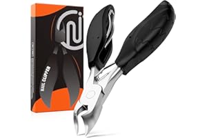 ‎INXEN Nagelschere Für Fussnägel und Fingernägel, Profi Nagelzangen Für Dicke Starke Eingewachse Fußnägel, Scharf Nagelknipser-Präzision Nagelschere aus Edelstahl,Nagelzange mit Weicher Griff im Flügelimitat