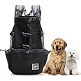Woolala Light Weight Pet Carrier Backpack for Small and Medium Dogs, Veterinarian Approved Safe Bag for Travel- Easy Take Space Saving - Black L