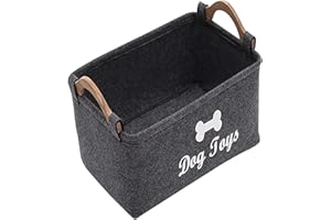 ＡＷＨＡＯ Haustier Spielzeug Organizer Box, Welpen Sachen Korb Hundebedarf, Rechteckig, Spielzeugbox, Zusammenklappbar, zur Aufbewahrung der Spielsachen.Katzenspielzeug Boxen, Hundebedarf, Lagerpl, Schwarz