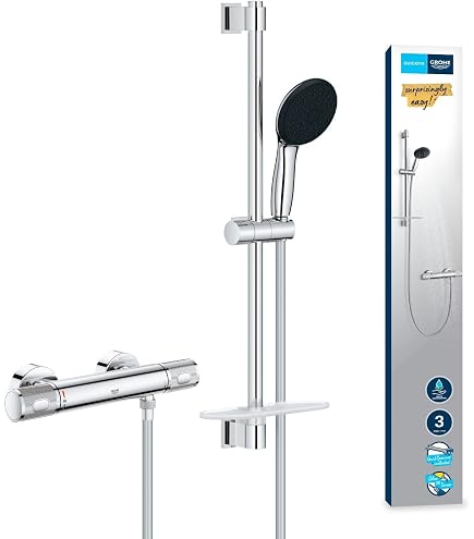 GROHE Grohtherm 1000 Profi-Duscharmatur Mit Thermostat – Verchromt, Ohne Equipo
