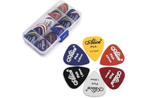 Crazy-m 100 Stück Plektren Plektrum Guitar Picks - - Mix von Größen 0.58/0.71/0.81/0.96/1.20/1.50 (mm) - Gitarrenplektren Zelluloid Plektren Pick Plektrum mit der pvclbox