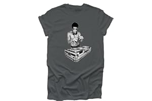 GP-Tees Bruce Lee Dj Martial Arts Inspired Premium Quality Loose Fit T-Shirt Top for Ladies