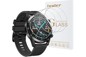ivoler 4 szt. Osłona ekranu z hartowanego szkła dla Amazfit GTR 4 / Huawei Watch GT 3 46mm / GT 2 46mm / GT Runner/Garmin Forerunner 935 / 735XT / Epix Gen 2 / Fenix 5 Plus 47mm / Polar Unite