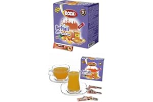 KOZA Peach Instant Getränkepulver Stick einzeln Verpackt 50er Pack | Pulver für Heiß oder Kalt Getränk | Türkischer Tee | Ice Tea Pulver | Eistee Pfirsich | Früchtetee | Cay | Teepulver |
