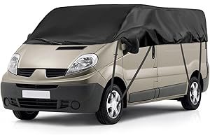 JINSENTGG Autoabdeckung Wasserdicht Ersatz für Renault Trafic 2010-2025 SWB, Halbgarage, Autohülle Autoplane, Winddichte Halbabdeckung für Allwetter, UV-Beständige Vollgarage Regen Sonne Staub Schutz