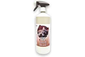 Trade Chemicals Litter Tray Cleaner Deodoriser Fresh Cat Trigger Spray Bottle 1L (CLEAN COTTON)