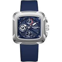 Lee Cooper Orologio Uomo LC07493.652 - Quarzo Multifunzione, Cinturino In Pelle Grigia, Cassa 44mm, Impermeabile 5 ATM