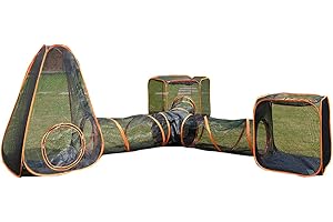 HI SUYI Katzengehege für den Außenbereich Tragbare große Pop-Up-Haustier Zelt-Einschließungen draußen Lebensraum Hunde Accessoire katzenzelt Outdoor hundetippi Katzenhöhle