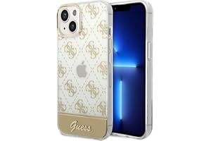CG MOBILE Guess GUHCP14MHG4MHG - Carcasa rígida para iPhone 14 Plus de 6,7", Color Dorado y Dorado