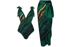 riou 2024 Bañadores Mujer Reductores Barriga Moda Sexy Cuello en V Bañador+Falda de baño y ​Pareos Cintura Alta Conjuntos Traje De Baño Halter Tankinis Dos Piezas Verano Vacaciones