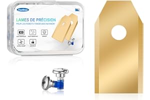 FOURSHOW Lot de 36 Lames Compatibles avec TOUS Navimow Série i105e, i110e, H1500e, H3000e, X315e, X330e, Lames de Tondeuse Robot, Vis avec Vernis de Sécurité