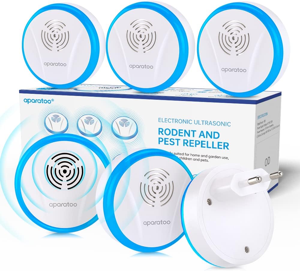 Répulsif Ultrason Moustique - Ultrason Souris - Anti Moustique Ultrason, Répulsif à ultrasons insectifuge électronique et Anti-rongeurs pour Rongeurs,Souris,Moustique,Araignée,Cafard,Mouche, Lot De 6