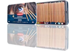 Derwent Lightfast - Set de 72 Crayons de Couleur, Coffret Cadeau en Bois, Mines Rondes Solides 4 mm, Texture Crémeuse, pour Dessin & Coloriage, Qualité Professionnelle (2302722)
