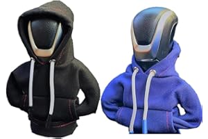 YELITE Auto Schalthebel Abdeckung, Universal Schaltknauf Hoodie Shifter, Automatik Schaltknäufe Überzug für Dekoratives, Car Gear Shift Knob Cover Hoodie (Schwarz+Blau)