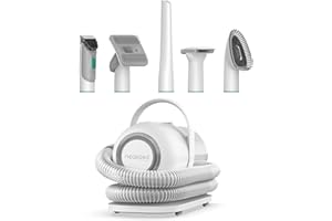 Neakasa P1 PRO Kit per toelettatura e aspirazione a Vuoto per Animali Domestici, Tosatrice per Cani e Gatto Pelo Lungo Professionale (Bianco)