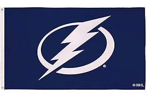 TEAM SPORTS AMERICA NHL TAMPA BAY LIGHTNING 3' x 5' Outdoor Durable Flag with Grommets, Heavy Duty Flag & Banner for Outdoor Garden Patio, Indoor Wall Decor Flag for Room, Works with Flag Poles for Outside House