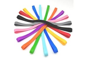 SYEYCW 20 elastici in silicone spessi e colorati, per ufficio, cartelle, libri, arte, scuola, casa, cucina, confezioni