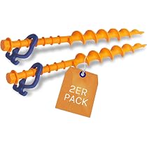 peggy zeltheringe Peg Schraubhering Long 31cm, 2er-Set, für weiche & sandige Böden Size:neck 15 inches Keep your trailer loads kleidungsstueck