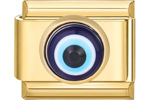 papasgix Italian Charms Module für 9mm Italian Charm Bracelet Gold DIY Italian Style Charms für Damen Abnehmbar Italienisches Charm Armband Zubehör Mädchen Junge Geschenk