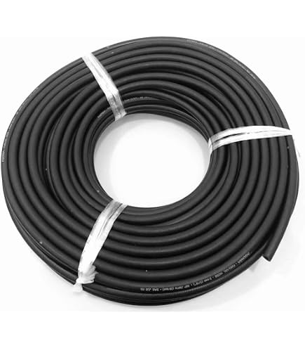 1 Meter 6mm I.D (1/4") Unleaded Petrol Fuel Line Hose - Over Braided Rubber | For Mods & Repairs | UK Made