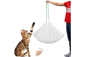 KropBom 20 Cat Litter Tray Liners, 94 x 48cm Large Extra Durable Kitty Litter Tray Bags Drawstring Heavy Duty Liner Bags for Pet Cat Litter Box Pan