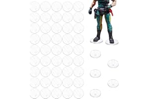 FINGERINSPIRE 50 st actionfigur stödstativ med pinne 3,15 cm i diameter | Runda figurer displaystativ hållare baser akryl actionfigur stativ baser kompatibel med GiJeo-serien/DC/Mo tu-modeller