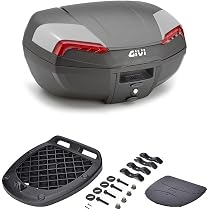 Top Case Givi Riviera E46NT2 46L Noir Pour Moto - Avec Plaque Monolock Et Dossier