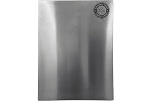 VULCAN INOX Vulcaninox - Tagliere da Cucina in Acciaio Inox 304, Professionale 25x33 cm, Spessore 2 mm, Igienico e Alimentare - Perfetto come Spianatoia e Batticarne