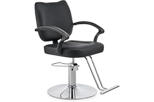 ‎CO-Z CO-Z Friseurstuhl Friseurstühle 360° Drehbar 15cm Höhenverstellbar, Hydraulischer Barberstuhl mit Gewichtetem Stahlsockel, 250 kg Tragkraft, Frisörstuhl für Schönheitssalon Friseursalon Tattoo-Studio