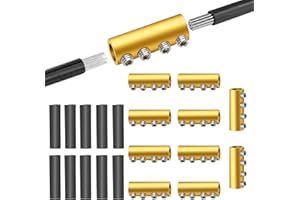 Wbgraceful "10-Pack 6 AWG Wire Connector Nut Kit with 80A Quick Connect Terminal, Splicing & Circuit Connector, Includes Screws & Heat Shrink Tube"