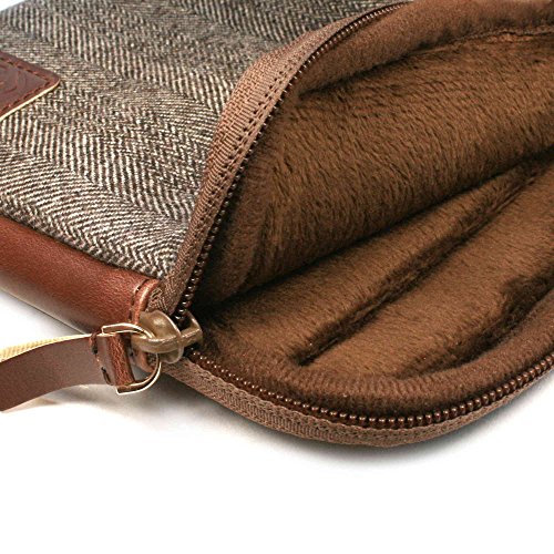 Tuff-Luv Herringbone Tweed Travel case für Apple USB Superdrive – Braun - 5