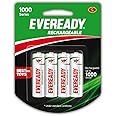Eveready AA Rechargeable Battery | 1000 Series | Pack of 4 | Durable & Cost Effective | Low Discharge Mechanism | Ideal for High Drain Devices | 1.2V | India’s No.1 Battery Brand