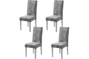 ‎HZDHCLH Hzdhclh Chair Slipcover Chair Cover Cream Washable Softness for 4/6 Pieces Elastic Installation Chair Protection