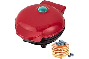 ONLYNERY Mini Gaufrier Et Pancake, Crepiere, Machine À CrêPes, Appareil À Pancakes Electrique Chauffante Ronde, Machine Multifonctionnelle De Petit DéJeuner De Gaufre