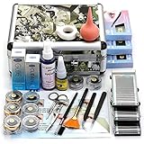 Wimpernverlängerung Set LuckyFine Kuenstliche Wimpern Einzeln Falsche Wimpern Wimpernverlängerung Starterset Augenwimpern Wimpern mit Kleber