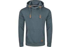 riverso Hoodie Herren Regular Fit RIVNiklas Kapuzenpullover Pullover Cross-Over-Kragen Grau Braun Grün Rot Blau Schwarz Beige S M L XL XXL 3XL 4XL 5XL
