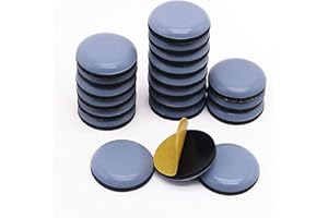 Shintop Furniture Glides, 20 Pieces Teflon Self Adhesive Chair Leg PTFE Sliders for Furniture Easy Movers