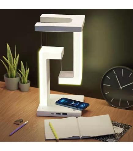 Luce LED A Levitazione Magnetica, 3 Livelli Touch Control Lampada Da Scrivania Moderna 4W 3800-3900k Lampada A Bilanciamento Magnetico Intelligente USB Luci Notturne Creative - 3