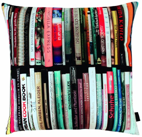 APELT Libri_45x45_50 Kissen "Bücher", bunt