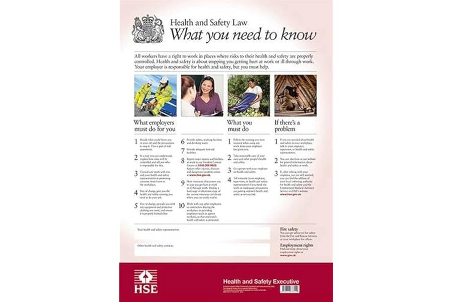 HSE Health And Safety Law Poster A3 FWC30/A3