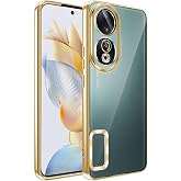 Coverzone Huawei Honor 90 ile uyumlu Kılıf Kamera Korumalı Logo G&ouml;steren Parlak renk kenar &ccedil;izgileri ile şık bir tasarım Colo