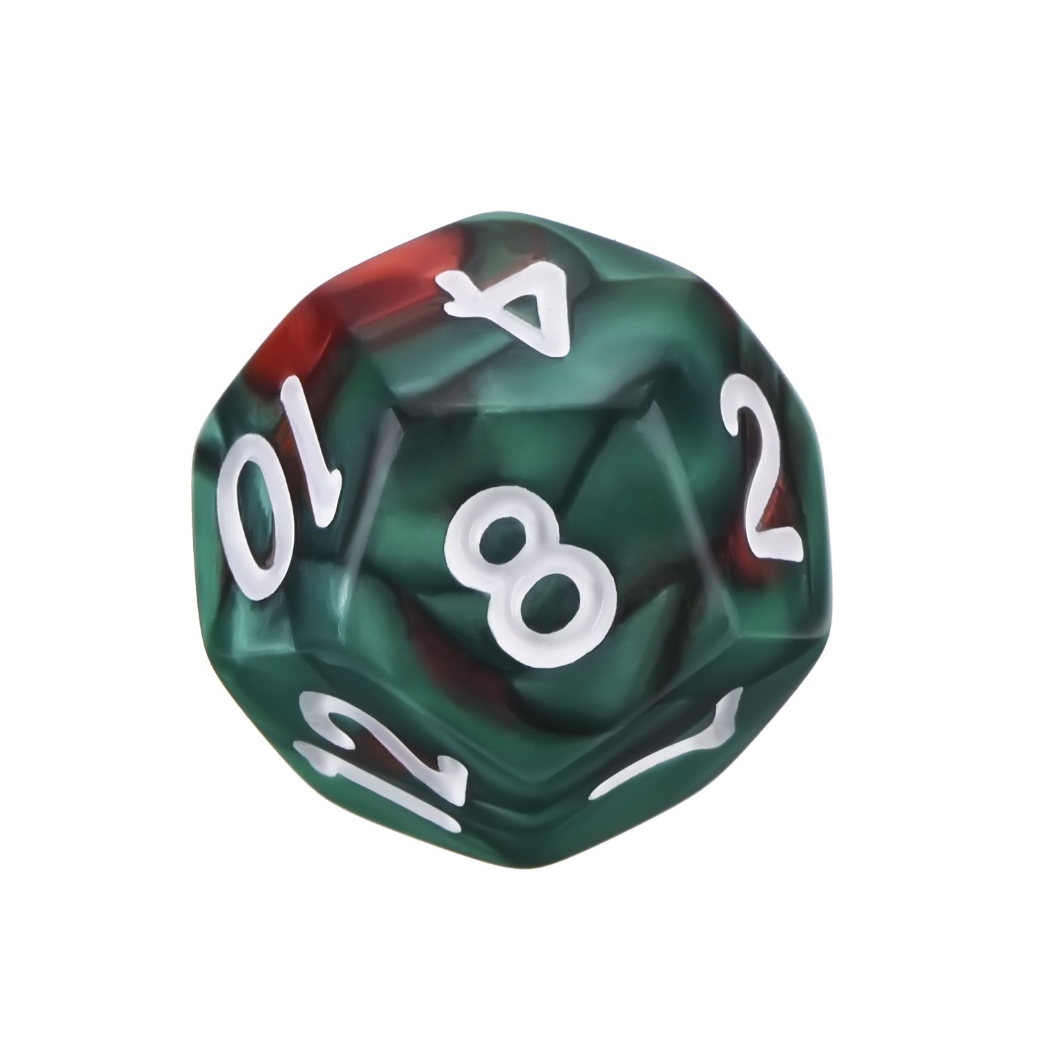 eBoot Dados Poliédricos Set de 7-Dados para Dungeons y Dragons con Bolsa Negra (Rojo Verde) - Imagen 4