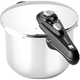 BRA Vitesse | 9 Litre Express Pot, Made of 18/10 Stainless Steel | With 2 cooking programs and opening locking system, suitab