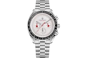 ROLLSTIMI Pagani Design 1701 męski zegarek kwarcowy na co dzień tarcza ze stali nierdzewnej 40 mm analogowy automatyczny zegarek 100 m wodoodporny chronograf lustrzany zegarek z szafirem