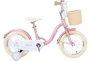 Touch of Venetian 12" 14" 16" Girls Children Bike with Stabilisers Wheels Kids Bike for Ages 3-9 Years Old Pink Bicycle Princess Basket Dolly seat