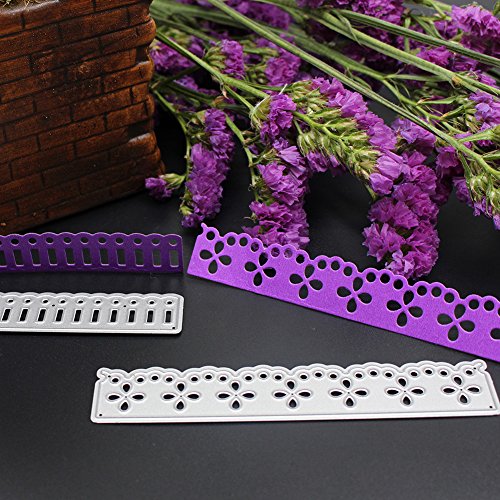 Amazingdeal365 2 PSC niedliche Zaun Metall Form Schablonen Schneiden DIY Dekor Sammelalbum Karten Buchzeichen Lesezeichen als Geschenk für Freunde Geburtstag Kinder,Kindergarten Hobby Schule Handarbeit Unterricht usw. Ein tolles Geschenk! - 2