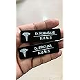 personalised acrylic engraved doctor name badges 19*79mm (pack of 2)- Multi color