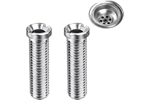 2 stycken ihåliga skruvar diskbänkar i rostfritt stål, M12 x 45 mm tvättställsskruvar, ihåliga skruvar, diskbänksreservdelar