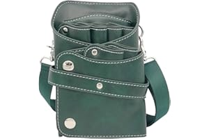 ‎DHONGF Friseurtasche Werkzeugtasche leder Friseur Taschen Friseur tasche Kamm tasche Friseur Schultergürtel Tasche Friseur Scheren Haarspangen Kämme Sprühflasche usw kann platziert werden 281 Grün