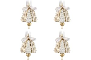Pinflair Sequin Kit Xmas Tree Decoration - Four Tiny Chimes (White/Gold)